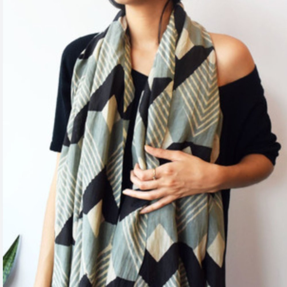 Block Shop Textiles silk and cotton scarf